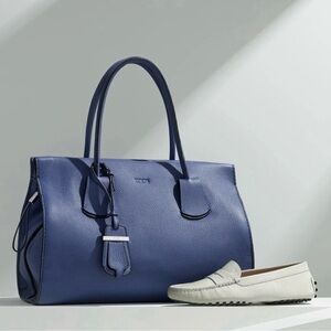 Tod's Blue Leather Tote/Satchel